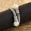 304 Stainless Steel Open Cuff Rings for Women RJEW-F173-04P-1