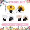 12Pcs 3 Styles Resin Flower Shell & Aluminium Alloy Tire Valve Stem Caps HJEW-NB00307-2
