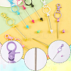16Pcs 8 Colors Alloy & Plastic Bar Pendant Keychains FIND-SC0017-21-5