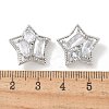 Rack Plating Brass Micro Pave Clear Cubic Zirconia Buttons KK-K293-19P-3