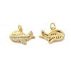 Rack Plating Brass Pave Cubic Zirconia Pendants KK-O142-29G-2