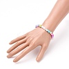 Round Acrylic Imitation Pearl  Stretch Beaded Bracelets BJEW-JB05717-3