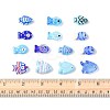 14Pcs 14 Styles Painted Glass Beads LAMP-FS0001-65-5