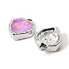 UV Plating Alloy Glass Pendants FIND-K032-14P-3