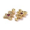 Brass Micro Pave Cubic Zirconia Pendants KK-K258-24F-G-RS-2
