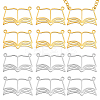 12Pcs 2 Colors 201 Stainless Steel Pendants STAS-PH0007-23-1