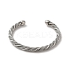 304 Stainless Steel Twist Rope Cuff Bangles BJEW-P310-06P-2