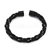 Ion Plating(IP) 304 Stainless Steel Cuff Bangles for Women STAS-M023-18B-3
