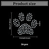 Paw Print Hotfix Glass Rhinestone DIY-WH0453-71B-01-2