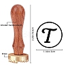 1Pc Golden Tone Brass Stamp Head DIY-CP0008-41T-5