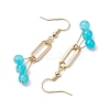 Imitation Jade Glass Dangle Earrings EJEW-JE05924-02-4