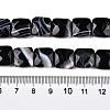 Dyed & Heated Natural Black Banded Agate/Striped Agate Beads Strands G-T138-170-6