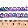 Drawbench Crackle Glass Beads Strands GLAA-N006-8mm-05-4