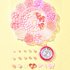 DIY Round & Flower & Heart Acrylic & ABS Plastic Imitation Pearl Beads Bracelets Making Kits DIY-FS0006-48-7