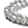 Electroplate Opaque Glass Beads Strands X-EGLA-A035-P8mm-A22-3
