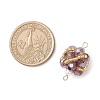 Glass Beaded Round Sphere Links PALLOY-MZ00874-08-2