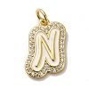 Brass Micro Pave Cubic Zirconia Pendants KK-K354-02G-N-1