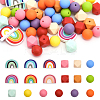18 Style Food Grade Eco-Friendly Silicone Beads SIL-CA0001-62-1