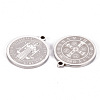 Non-Tarnish 201 Stainless Steel Etched Pendants STAS-Q238-002-1