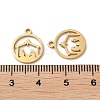 Ion Plating(IP) 304 Stainless Steel Charms X-STAS-Q303-08G-3