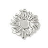 304 Stainless Steel Pendant Cabochon Settings STAS-L293-06P-1