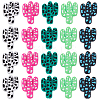 20Pcs 5 Colors Cactus Silicone Focal Beads SIL-HS0001-05-1