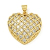 Rack Plating Brass Pave Cubic Zirconia Pendants KK-U029-08G-01-1