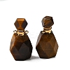 Natural Tiger Eye Perfume Bottle Pendants G-B149-02G-07-1
