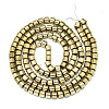 Electroplate Non-magnetic Synthetic Hematite Beads Strands G-S352-73-2
