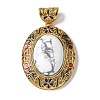 Natural Howlite Oval Pendants KK-K399-18B-02-1