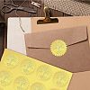 12 Sheets Self Adhesive Gold Foil Embossed Stickers DIY-WH0451-039-6