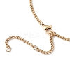 Stainless Steel Initial Letter Rectangle Pendant Necklace for Men Women LS-NJEW-E090-01G-24-4