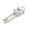 Brass Micro Pave Cubic Zirconia Pendants KK-H527-30P-2