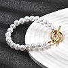 Plastic Pearl Beaded Bracelets for Women BJEW-L716-02G-3