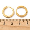 Ion Plating(IP) Frosted 304 Stainless Steel Huggie Hoop Earrings for Women EJEW-C096-31A-G-4