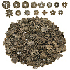 2 Sets Tibetan Style Alloy Bead Caps FIND-SC0019-65AB-1