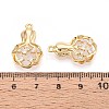 Brass Micro Pave Clear Cubic Zirconia Cat Eye Pendants KK-T071-16G-B01-3