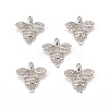 Brass Micro Pave Cubic Zirconia Connector Charms KK-E068-VB363-4