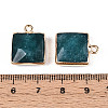 Dyed Natural White Jade Faceted Pendants G-T139-95I-3