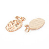 Mother's Day Brass Hyacinth Rhinestone Pendants LS-X-KK-S364-213-2