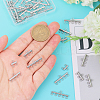 40Pcs 4 Styles 304 Stainless Steel Column Chandelier Component Links FIND-GO0003-59-3