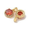 Brass Micro Pave Cubic Zirconia Pendents KK-R210-19G-2