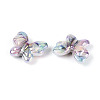 UV Plating Printed Opaque Acrylic Beads PACR-N017-05A-2