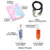 DIY Natural & Synthetic Gemstone Bullet Pendant & Waxed Cord Pendant Necklace Making Kit DIY-FS0008-45-4