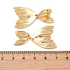 Brass Fishtail Stud Earrings EJEW-R014-08G-4