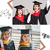 DIY Blank Oval & Heart Alloy Pendants Decoration Making Kit for Graduation DIY-SC0025-37-5