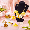 20Pcs 5 Style Silk Artificial Rose Flower Pendant PALLOY-TA00175-8
