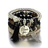 Boho Style Wood Beaded Stretch Bracelet Sets for Women WGE3C3B-59-1