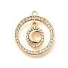 Brass Micro Pave Cubic Zirconia Pendants KK-G519-06G-02-1