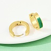 304 Stainless Steel Enamel Hoop Earrings EJEW-K268-19G-02-3